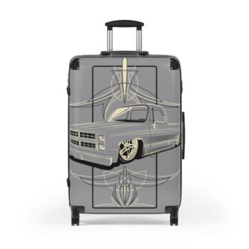 Square Body Art With Pinstriping Suitcase