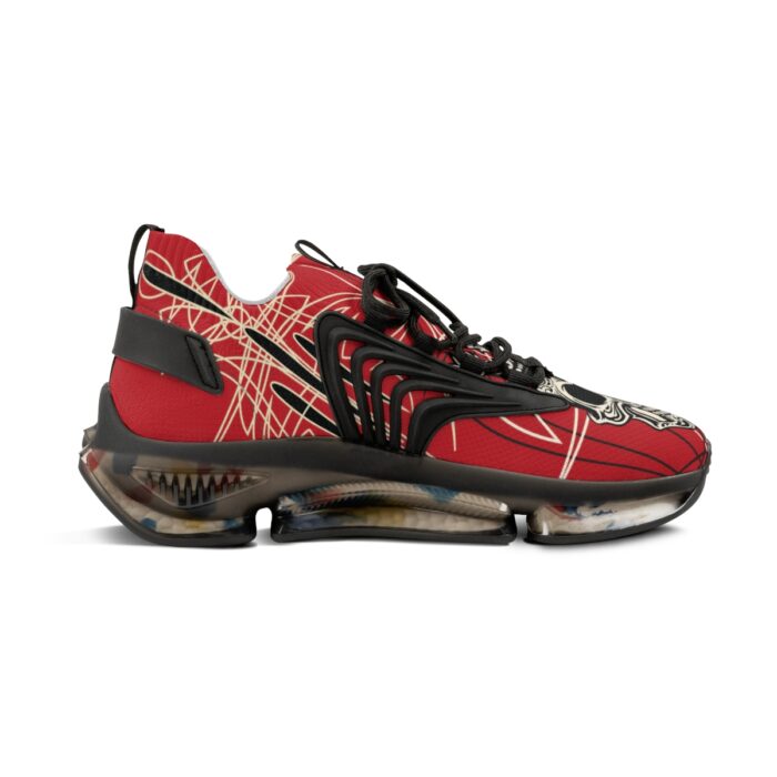 Sugar Skull Logo with Pinstriping Men's Mesh Sneakers - Image 4