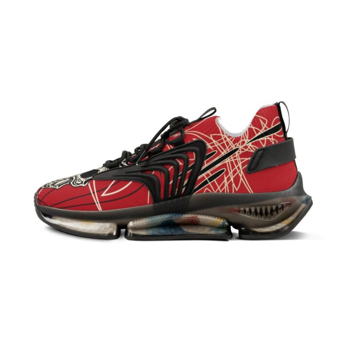 Sugar Skull Logo with Pinstriping Men's Mesh Sneakers - Image 5