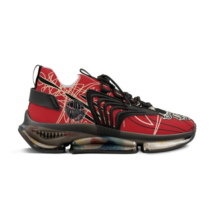 Sugar Skull Logo with Pinstriping Men's Mesh Sneakers - Image 7