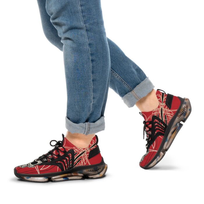 Sugar Skull Logo with Pinstriping Men's Mesh Sneakers - Image 10