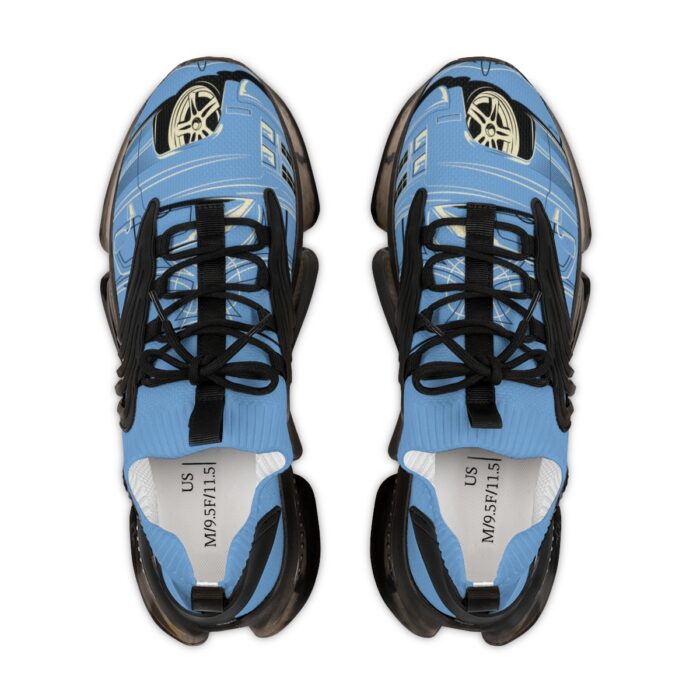 blue SquareBody  with pinstriping Men's Mesh Sneakers - Image 2