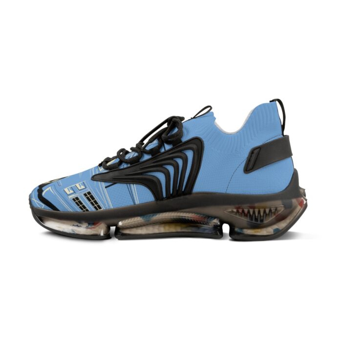 blue SquareBody  with pinstriping Men's Mesh Sneakers - Image 6