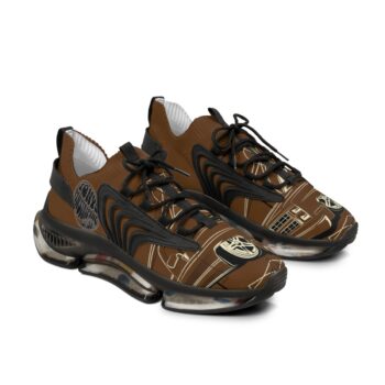 brown SquareBody  with pinstriping Men’s Mesh Sneakers