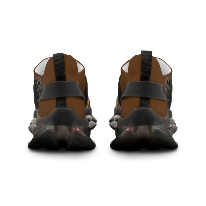 brown SquareBody  with pinstriping Men's Mesh Sneakers - Image 3