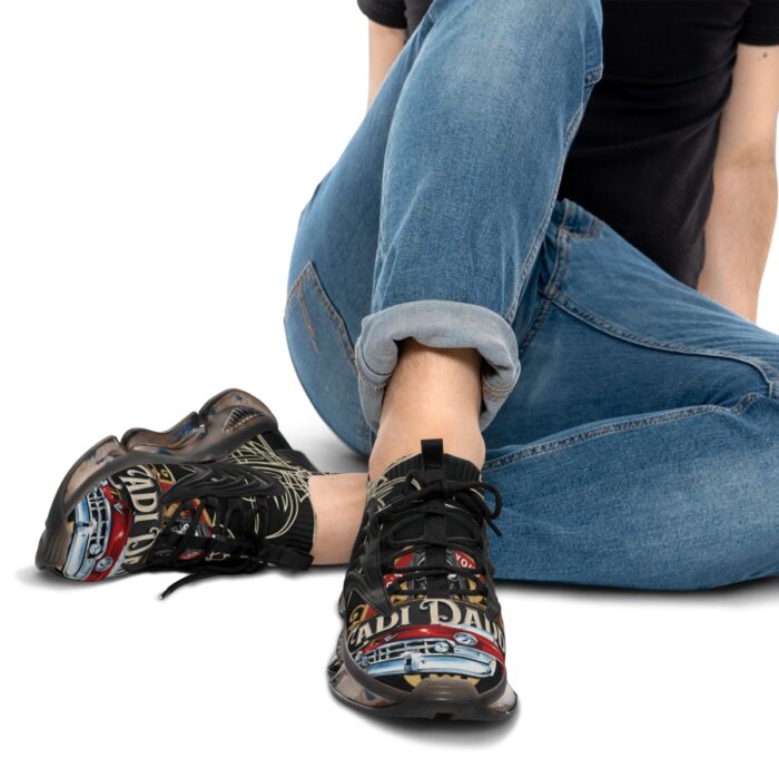 Cadi Daddy wth Pinstriping Men's Mesh Sneakers - Image 9