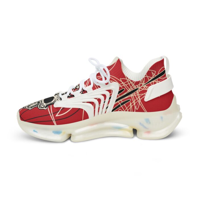 Sugar Skull Logo with Pinstriping Men's Mesh Sneakers - Image 16