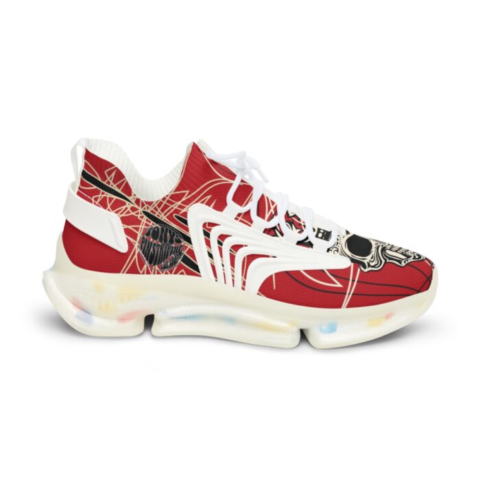 Sugar Skull Logo with Pinstriping Men's Mesh Sneakers - Image 17