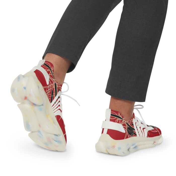 Sugar Skull Logo with Pinstriping Men's Mesh Sneakers - Image 19