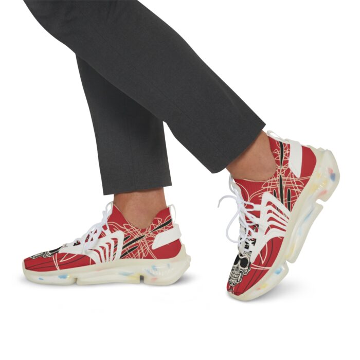 Sugar Skull Logo with Pinstriping Men's Mesh Sneakers - Image 20