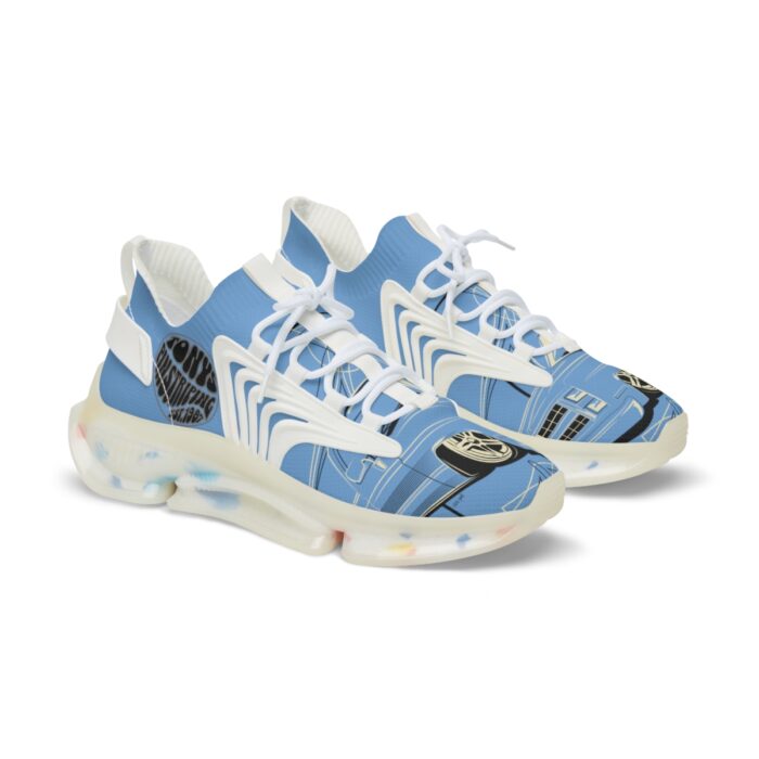 blue SquareBody  with pinstriping Men's Mesh Sneakers - Image 11