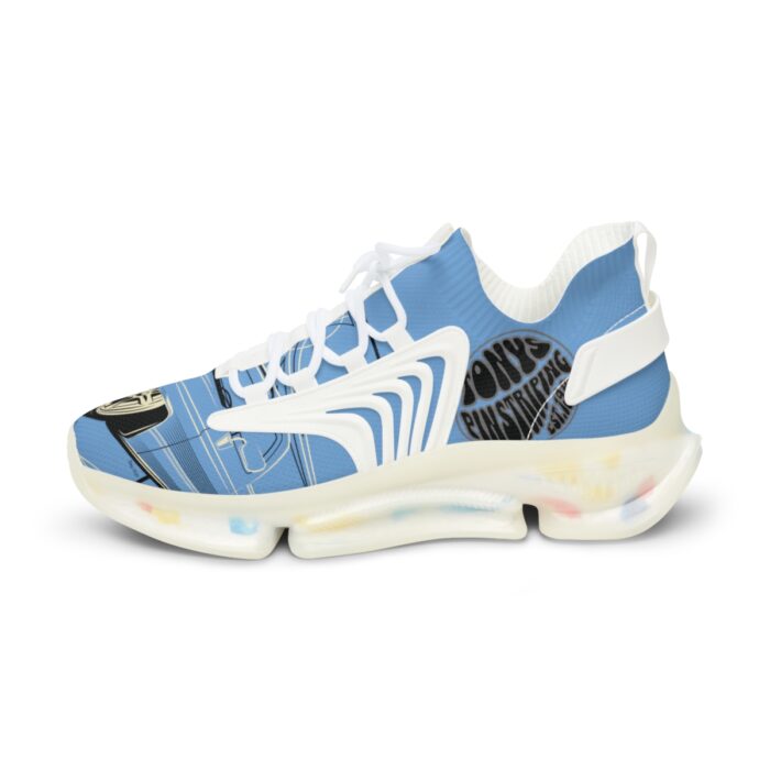 blue SquareBody  with pinstriping Men's Mesh Sneakers - Image 15
