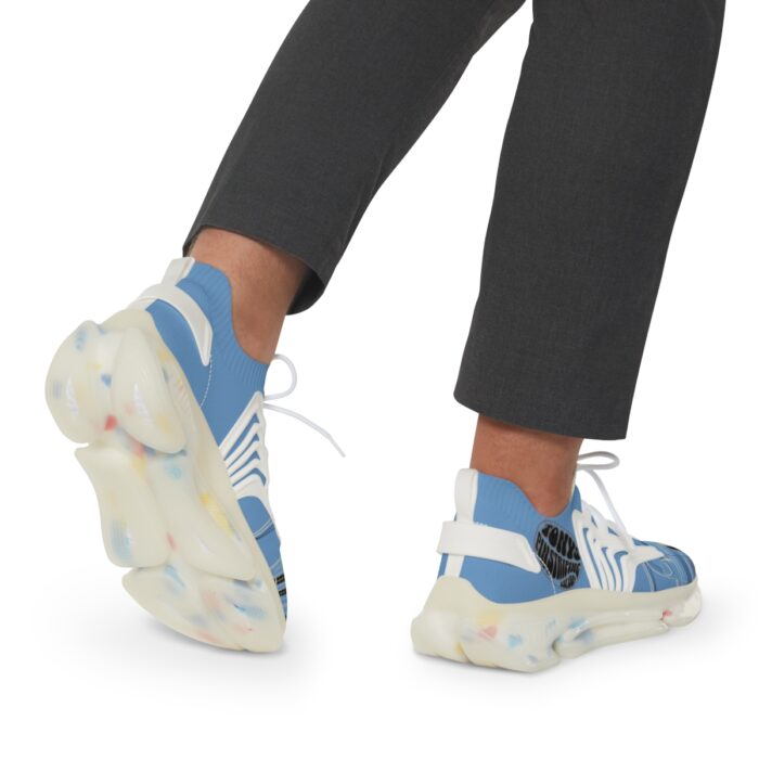 blue SquareBody  with pinstriping Men's Mesh Sneakers - Image 19