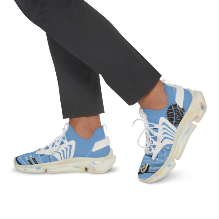blue SquareBody  with pinstriping Men's Mesh Sneakers - Image 20
