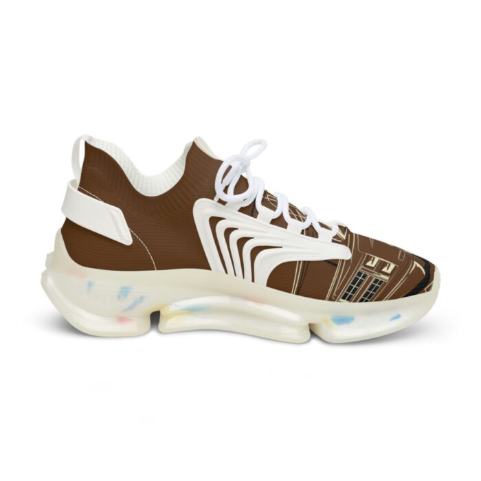 brown SquareBody  with pinstriping Men's Mesh Sneakers - Image 14