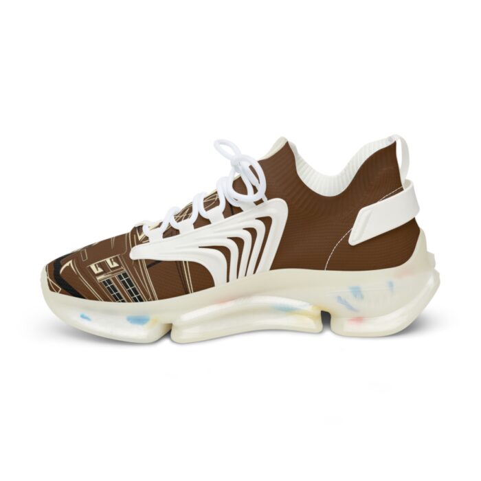 brown SquareBody  with pinstriping Men's Mesh Sneakers - Image 16
