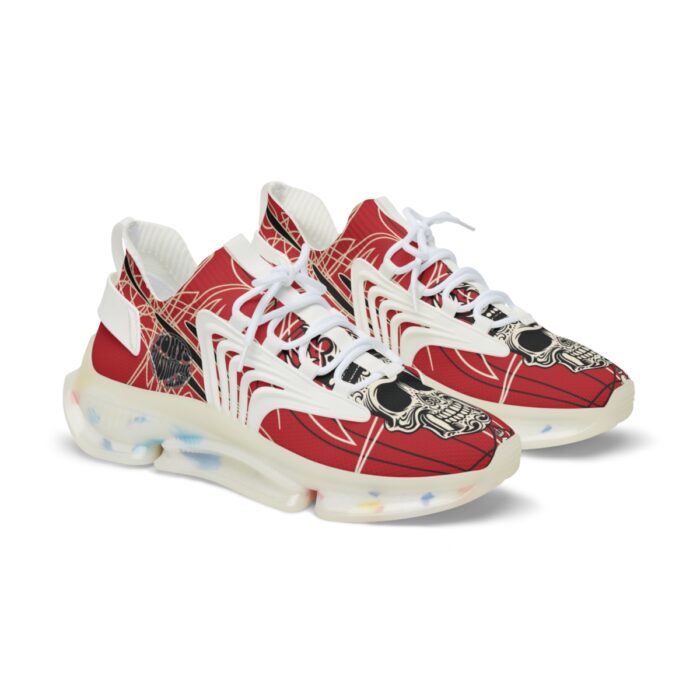 Sugar Skull Logo with Pinstriping Men's Mesh Sneakers - Image 11