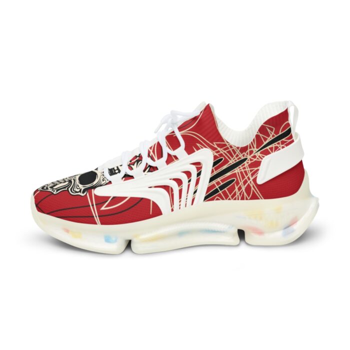Sugar Skull Logo with Pinstriping Men's Mesh Sneakers - Image 15