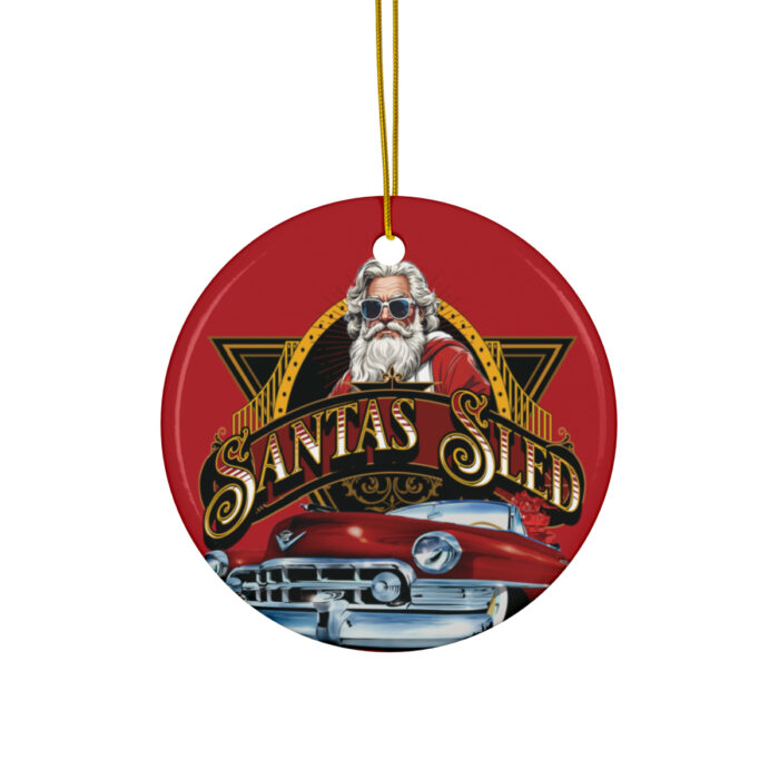 Santas sled Christmas Ceramic Ornaments (1pc, 3pcs, 5pcs, 10pcs) - Image 45