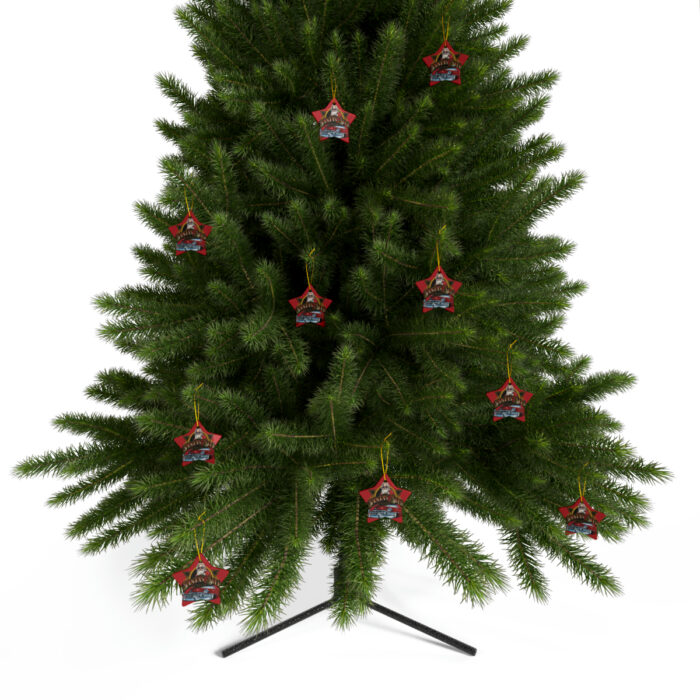 Santas sled Christmas Ceramic Ornaments (1pc, 3pcs, 5pcs, 10pcs) - Image 56