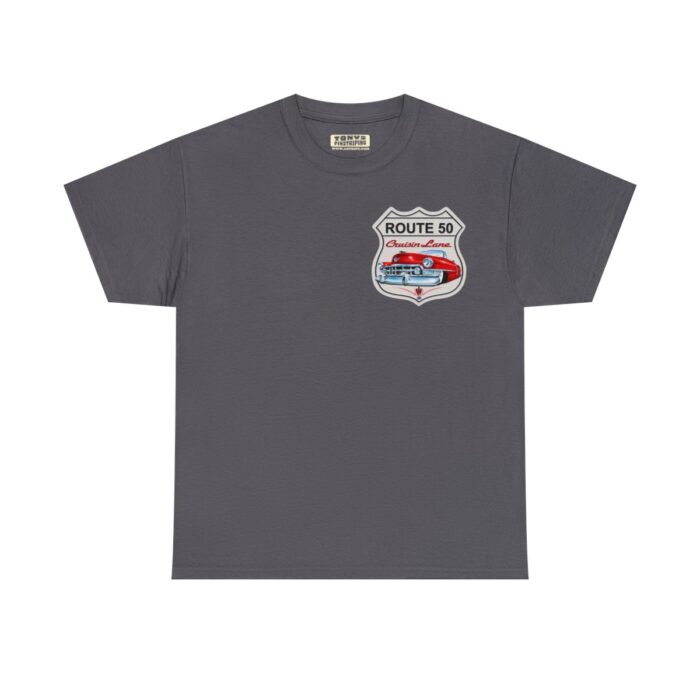 Route 50 Cadillac T- shirt -Unisex Heavy Cotton Tee men's woman gift - Image 74