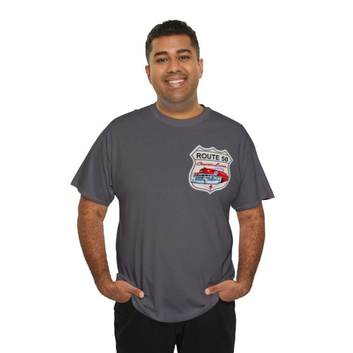 Route 50 Cadillac T- shirt -Unisex Heavy Cotton Tee men's woman gift - Image 80