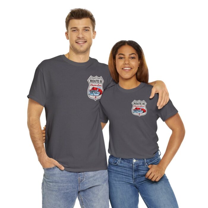 Route 50 Cadillac T- shirt -Unisex Heavy Cotton Tee men's woman gift - Image 82