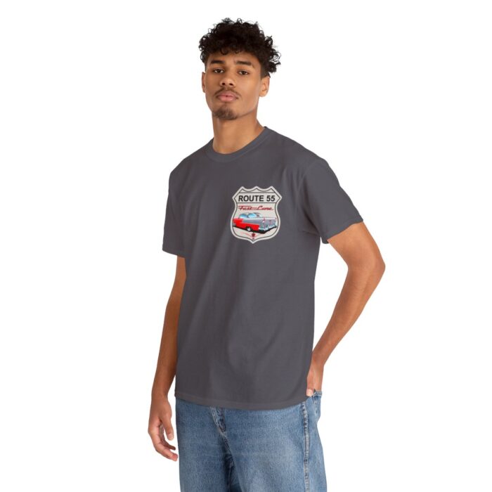 Route 55 cruisin lane Logo -Unisex Heavy Cotton Tee men's womans gift. - Image 90