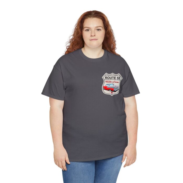 Route 55 cruisin lane Logo -Unisex Heavy Cotton Tee men's womans gift. - Image 91