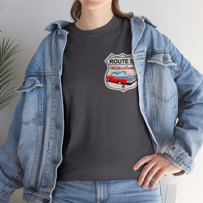 Route 55 cruisin lane Logo -Unisex Heavy Cotton Tee men's womans gift. - Image 93