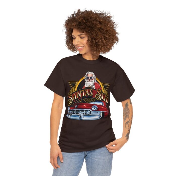 Santas Sled Unisex Heavy Cotton Tee - Image 3
