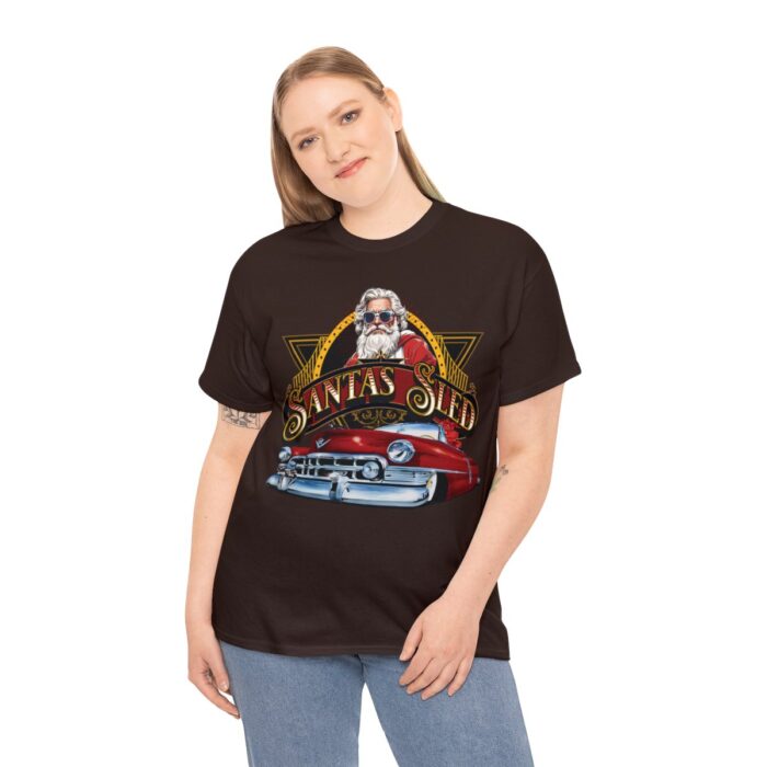 Santas Sled Unisex Heavy Cotton Tee - Image 4