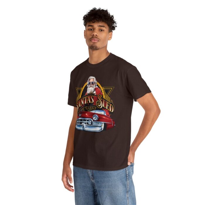 Santas Sled Unisex Heavy Cotton Tee - Image 6