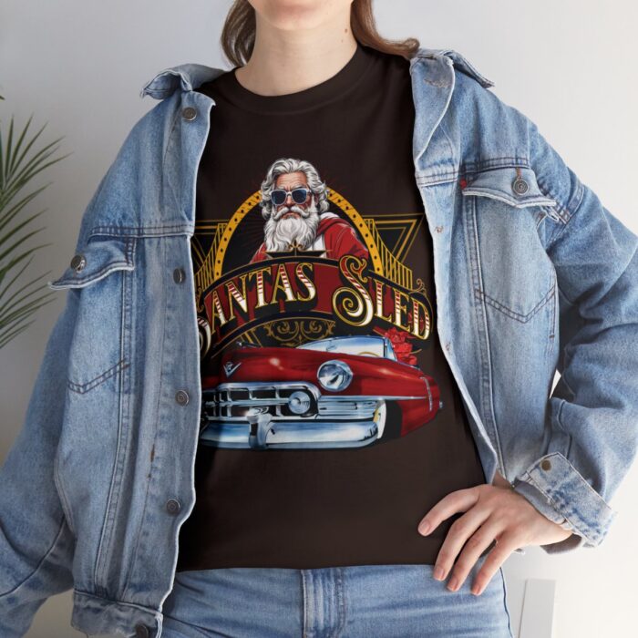 Santas Sled Unisex Heavy Cotton Tee - Image 9