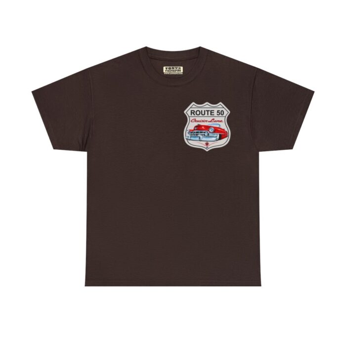 Route 50 Cadillac T- shirt -Unisex Heavy Cotton Tee men's woman gift - Image 38