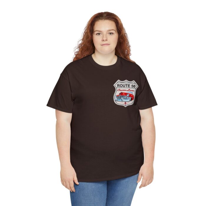 Route 50 Cadillac T- shirt -Unisex Heavy Cotton Tee men's woman gift - Image 43