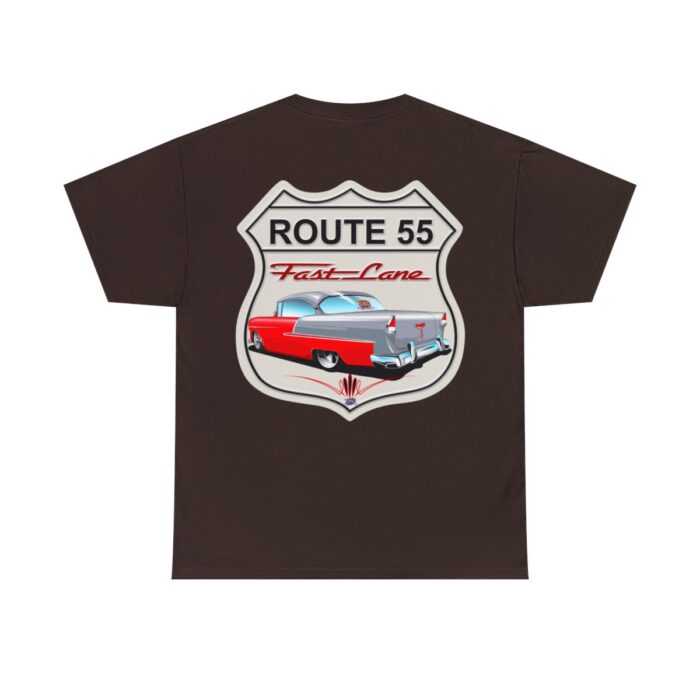 Route 55 cruisin lane Logo -Unisex Heavy Cotton Tee men's womans gift. - Image 49