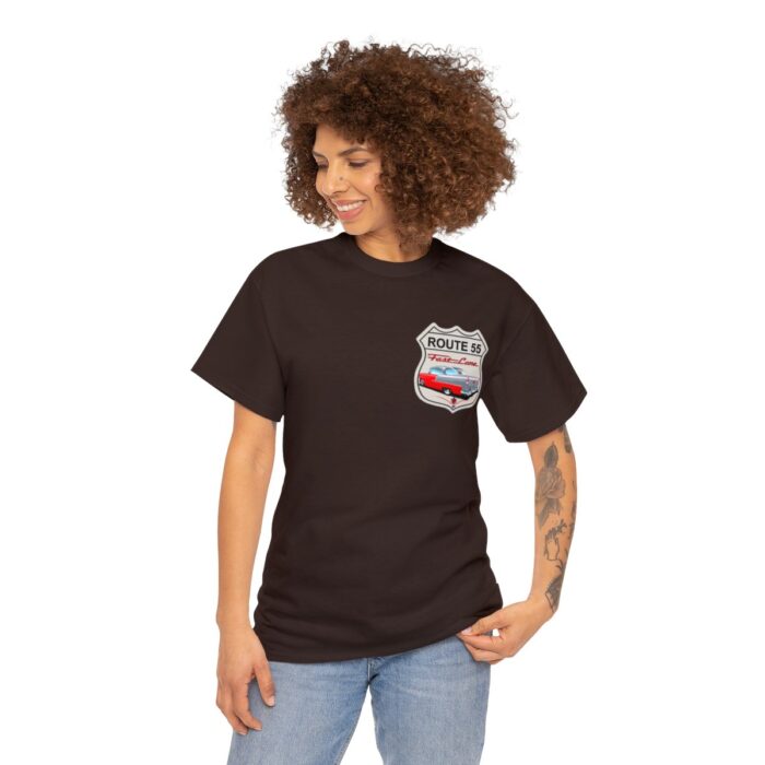 Route 55 cruisin lane Logo -Unisex Heavy Cotton Tee men's womans gift. - Image 51