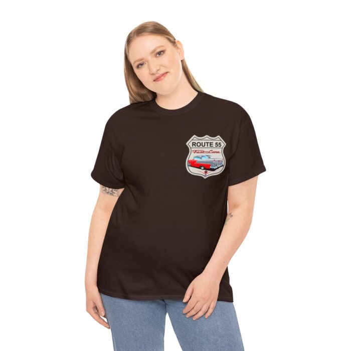 Route 55 cruisin lane Logo -Unisex Heavy Cotton Tee men's womans gift. - Image 52