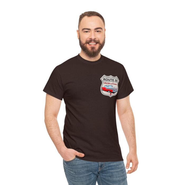 Route 55 cruisin lane Logo -Unisex Heavy Cotton Tee men's womans gift. - Image 53