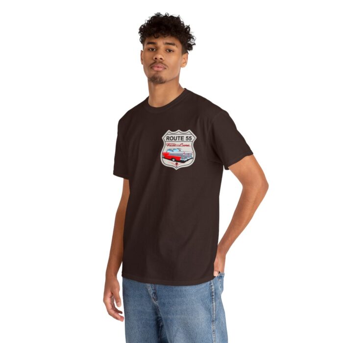 Route 55 cruisin lane Logo -Unisex Heavy Cotton Tee men's womans gift. - Image 54