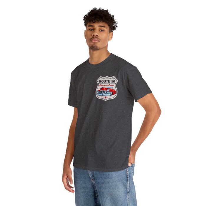 Route 50 Cadillac T- shirt -Unisex Heavy Cotton Tee men's woman gift - Image 66