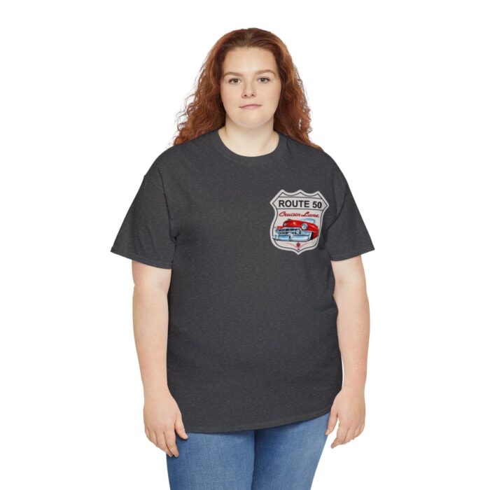 Route 50 Cadillac T- shirt -Unisex Heavy Cotton Tee men's woman gift - Image 67
