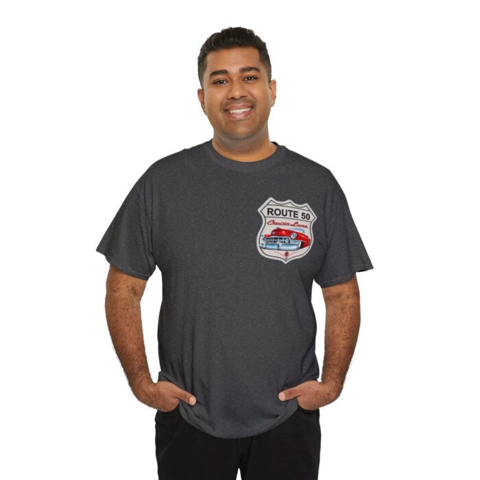 Route 50 Cadillac T- shirt -Unisex Heavy Cotton Tee men's woman gift - Image 68