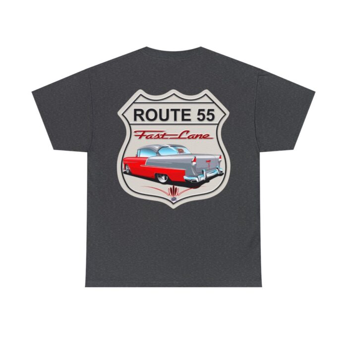 Route 55 cruisin lane Logo -Unisex Heavy Cotton Tee men's womans gift.