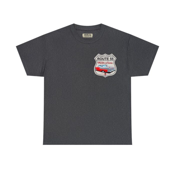 Route 55 cruisin lane Logo -Unisex Heavy Cotton Tee men's womans gift. - Image 2