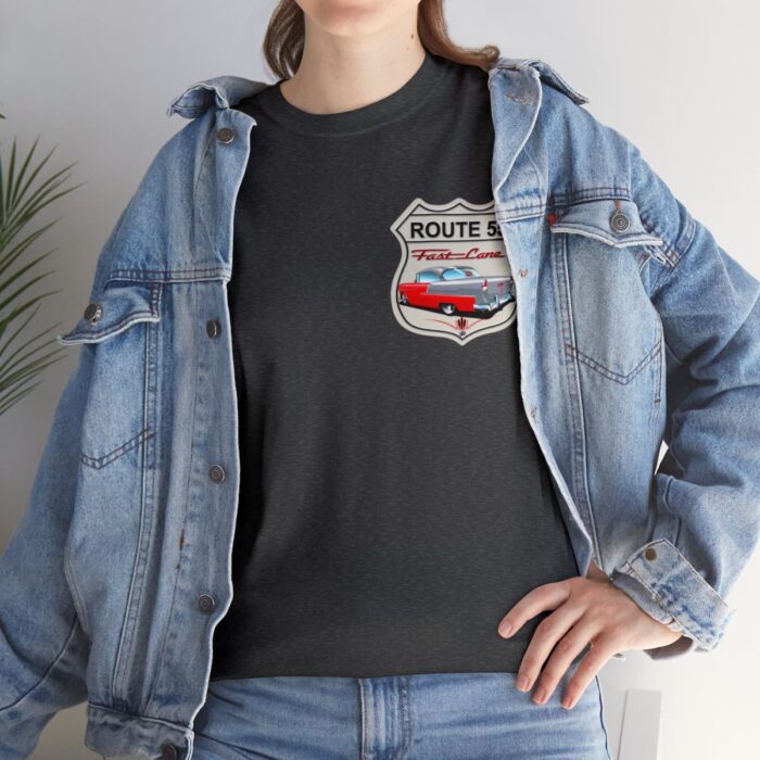 Route 55 cruisin lane Logo -Unisex Heavy Cotton Tee men's womans gift. - Image 9