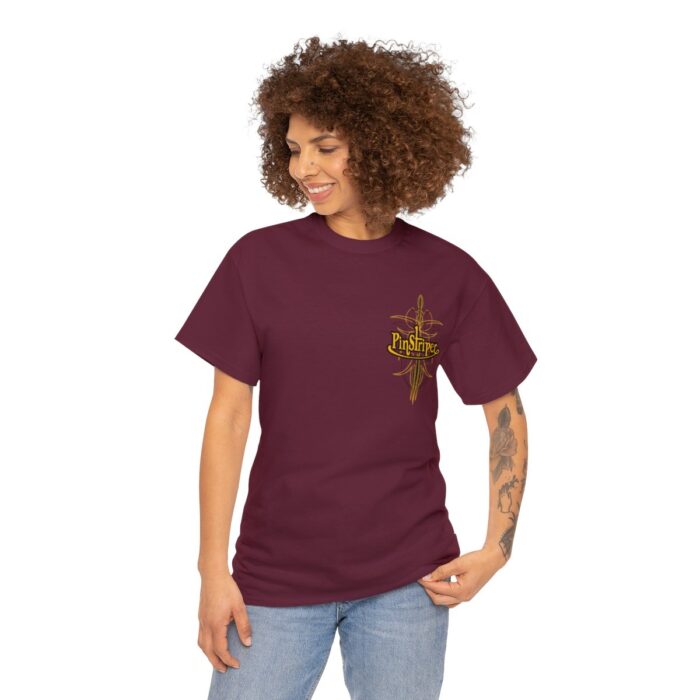 Pinstriper .com Logo with pinstriping, trending Heavy Cotton Tee 100% cotton - Image 3