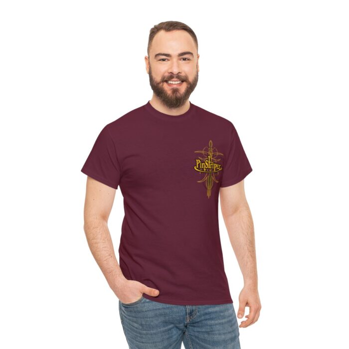 Pinstriper .com Logo with pinstriping, trending Heavy Cotton Tee 100% cotton - Image 5