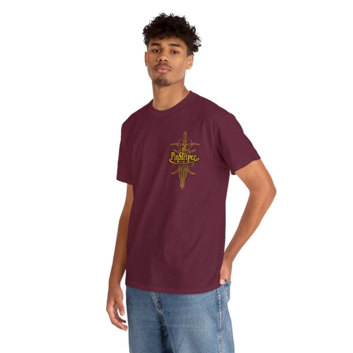 Pinstriper .com Logo with pinstriping, trending Heavy Cotton Tee 100% cotton - Image 6